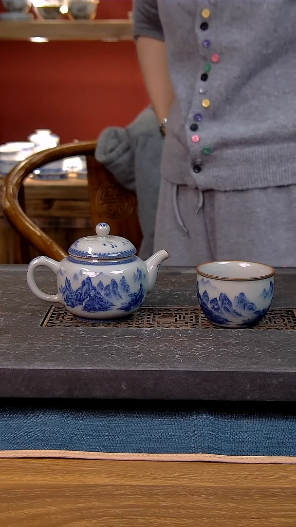 简装家用款2件套 老陶泥开片纹陶瓷茶具