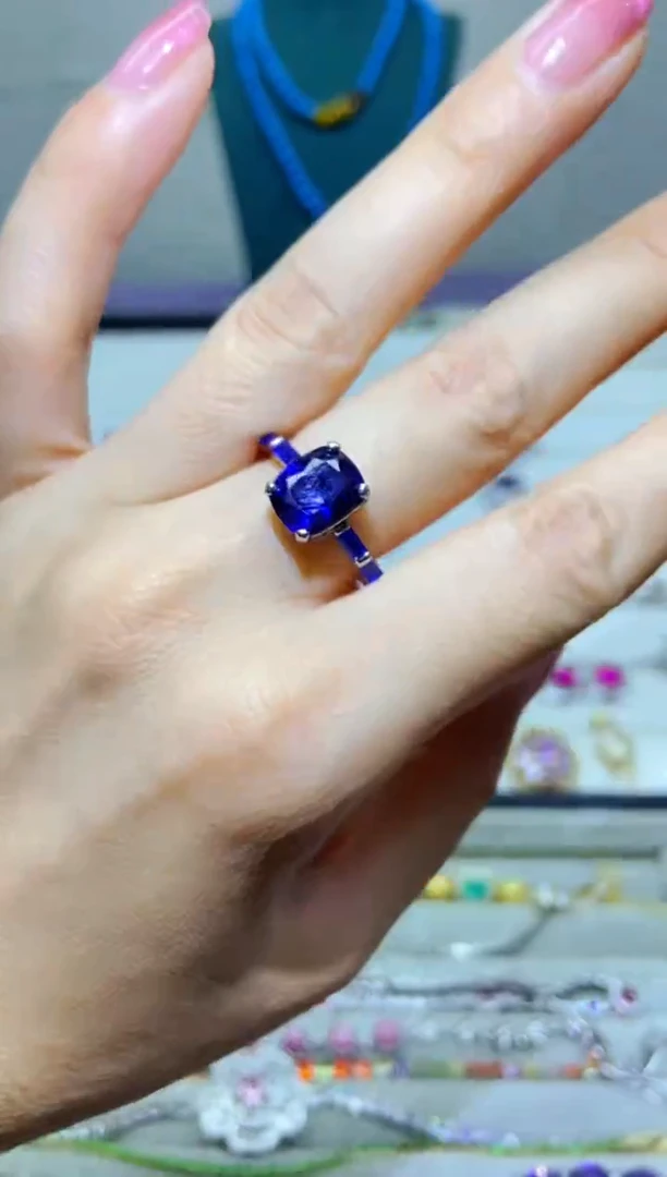 银S925镶嵌耳饰紫晶1