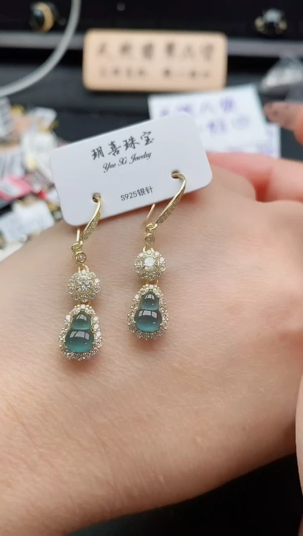 银S925镶嵌戒指翡翠1