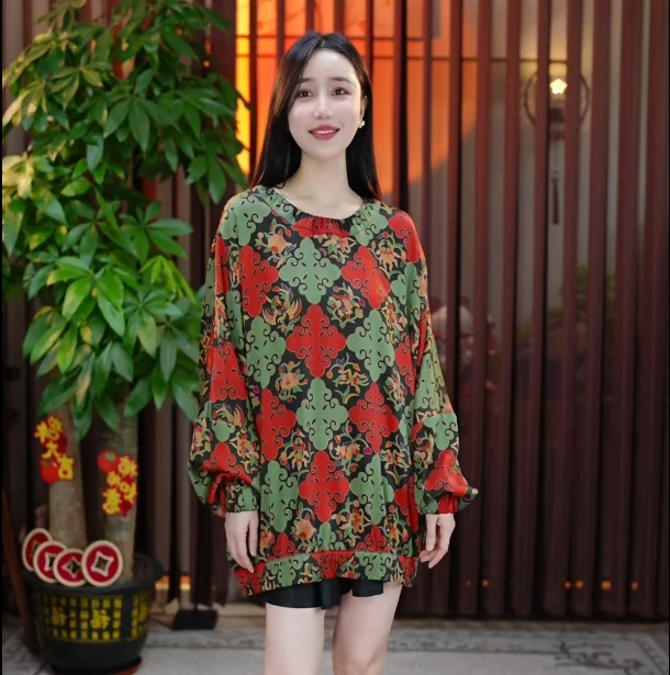 【禧宝的小店】玉如意香云纱黑胶休闲时尚卫衣J24286A