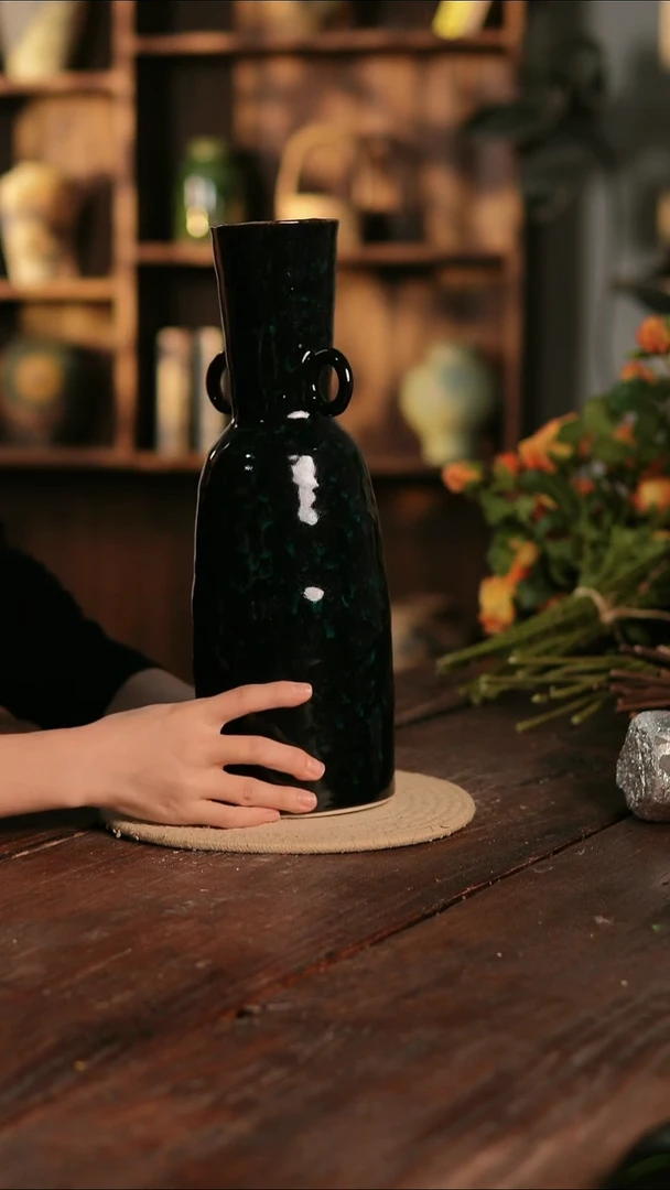 摆件27-341 陶瓷花器高37口径8