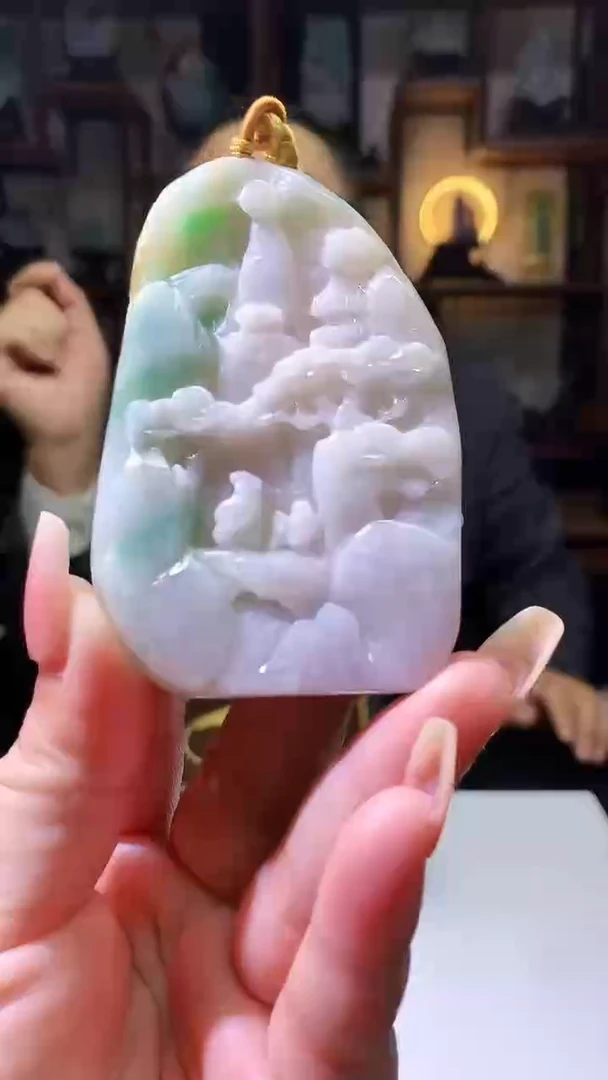 【闪购商品】定制翡翠未镶嵌1086xx-毛货挂件32