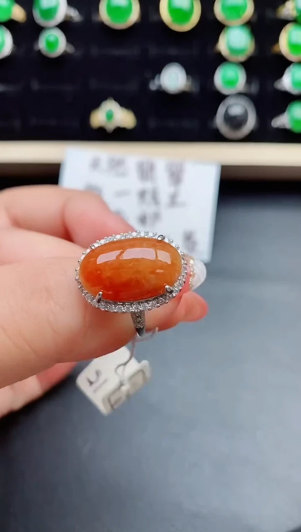 【闪购商品】翡翠戒指银S925镶嵌50800