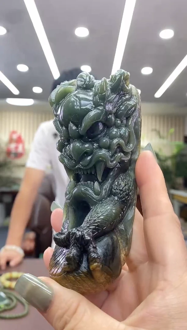 未镶嵌透闪石质玉把件手把