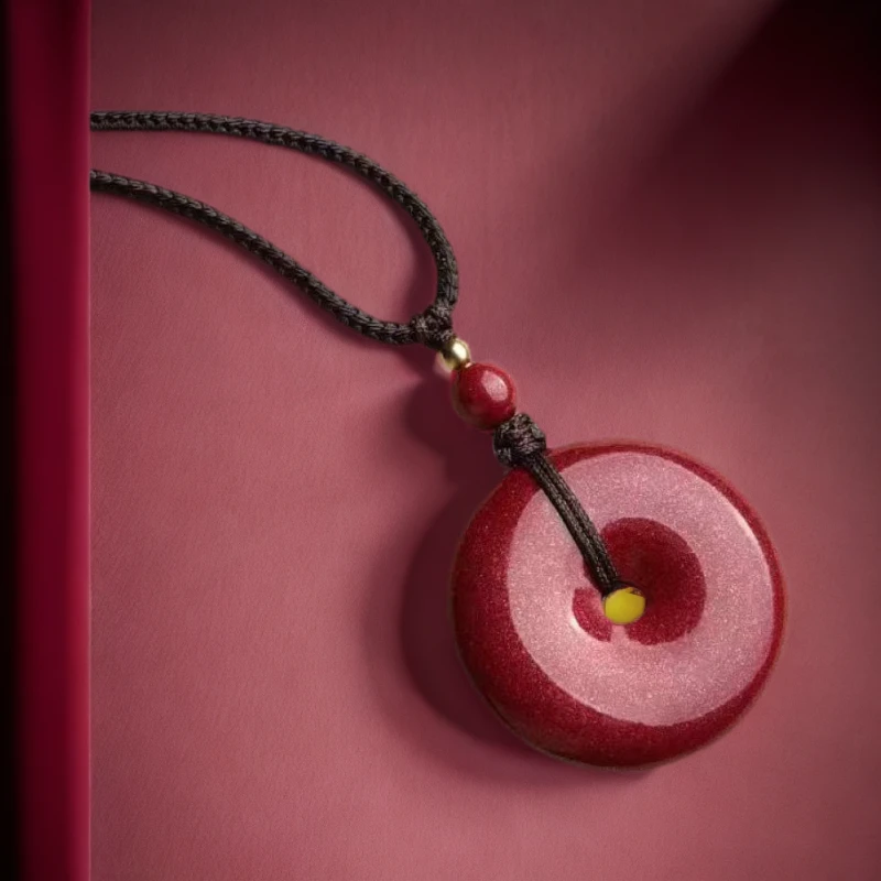 「天朝大礼」朱砂平安扣吊坠 招财进宝平安吊坠-ZS+HTYBJ-YQ-2F