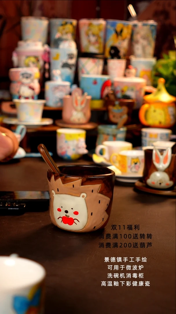 景德镇手工手绘杯杯