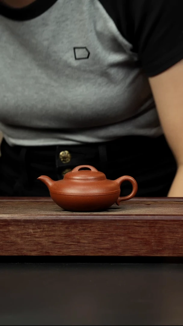 紫砂茶壶超矿标红降坡 线圆