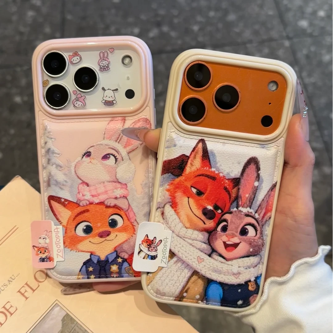 雪地围巾朱迪尼克适用于iphone17Promax手机壳16Pro卡通15防摔14