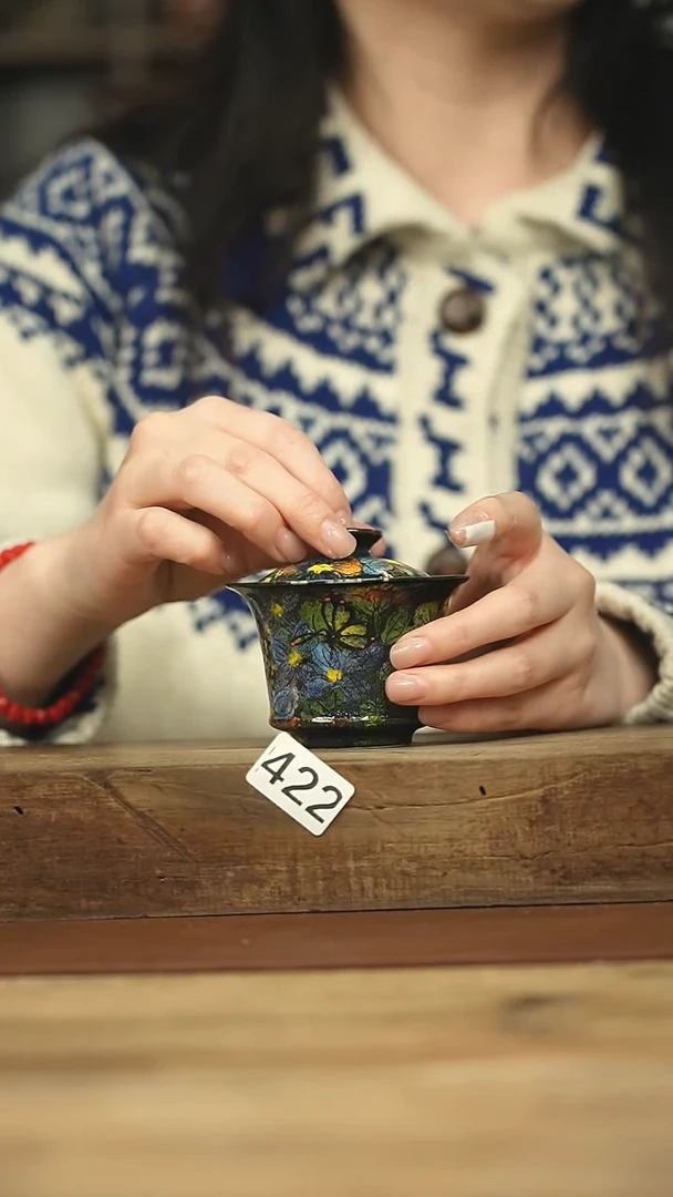 设计师手作款 落单系列贰俩 盖碗