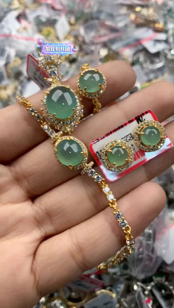 银S925镶嵌戒指翡翠101010----1