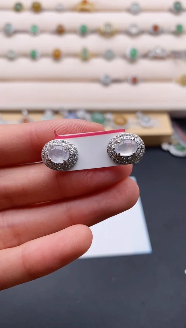 银S925镶嵌戒指翡翠666666+3