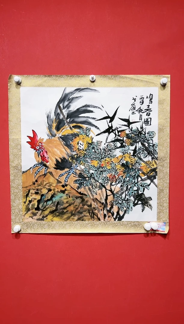 国画戈壁-4平尺-国画作品