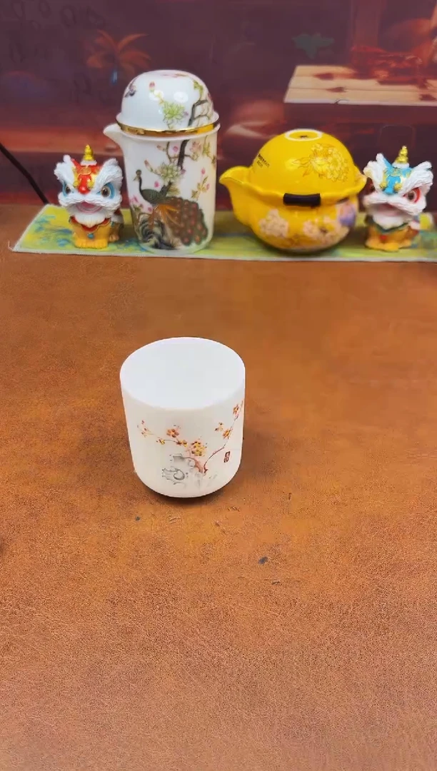 陶瓷茶具摆件旅行套组