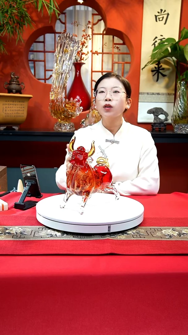 手工艺品琉璃牛气冲天