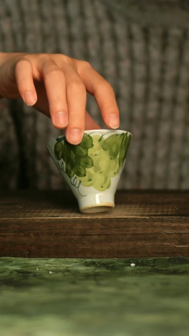 陶瓷青诗集手工手绘瓷器