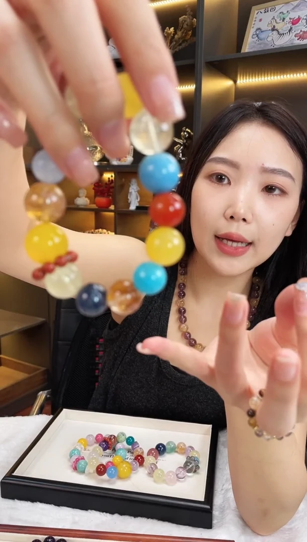 未镶嵌手链水晶橘子海多宝手串