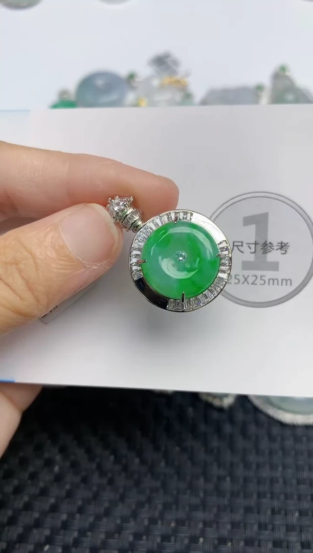 颈饰未镶嵌翡翠天然缅甸A货翡翠百元以上9元证书费自理