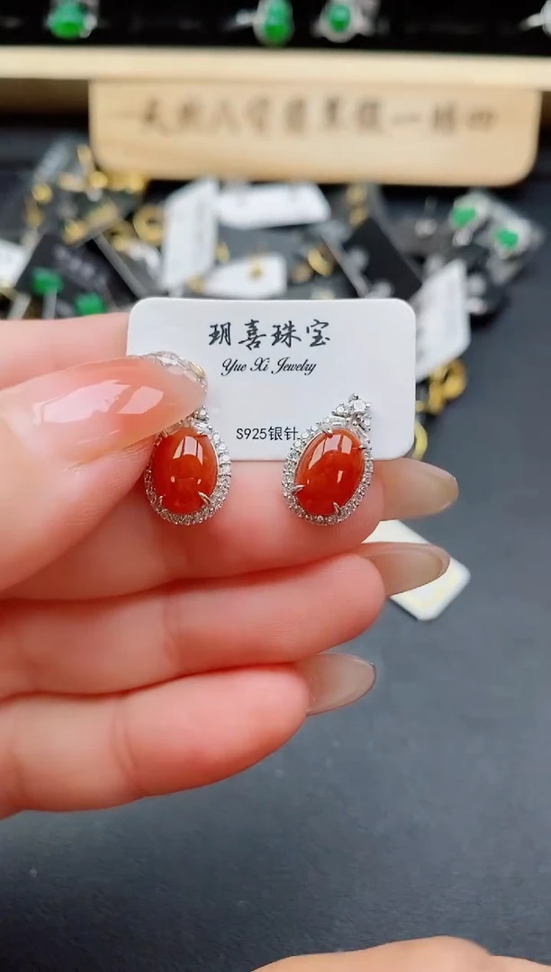 银S925镶嵌戒指翡翠1