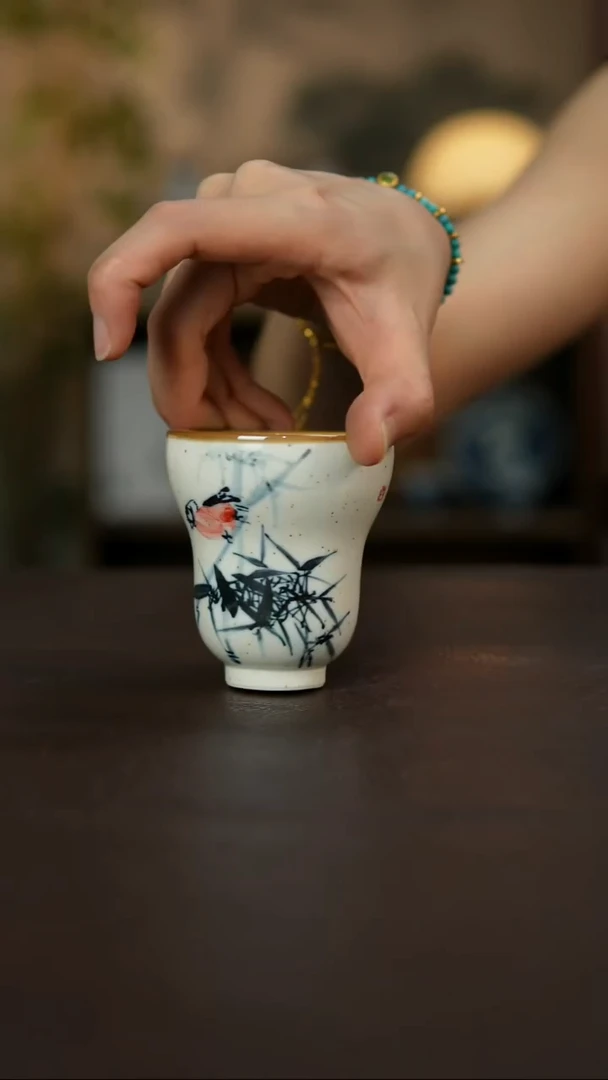 杯景德镇陶瓷杯碗柴烧多人