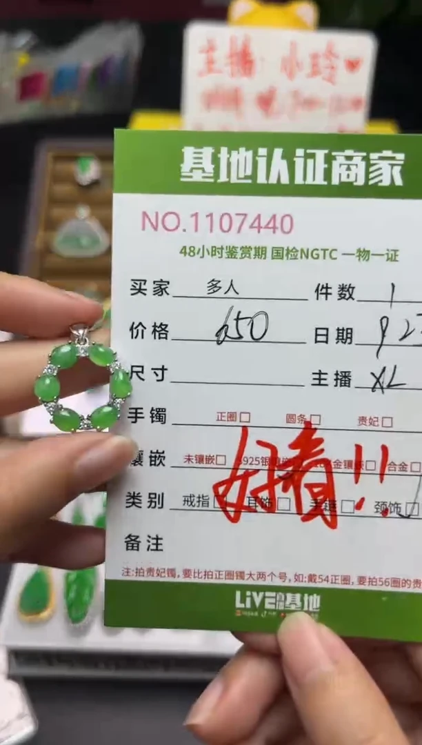 吊坠(不含链)银S925镶嵌翡翠多人