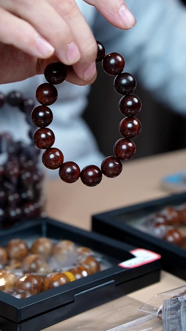 【闪购商品】小叶紫檀手串/手链15牛毛纹无胶无蜡单圈