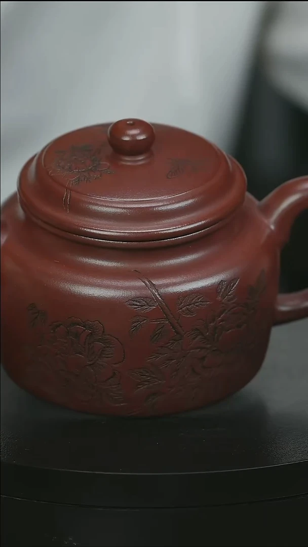 茶壶紫砂福**善H1816程露露剑流牡丹德中