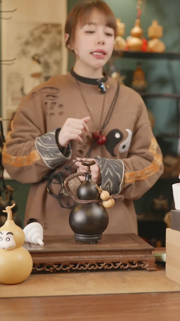 【闪购商品】366号精品天然大漆工艺防渗内胆酒葫芦~