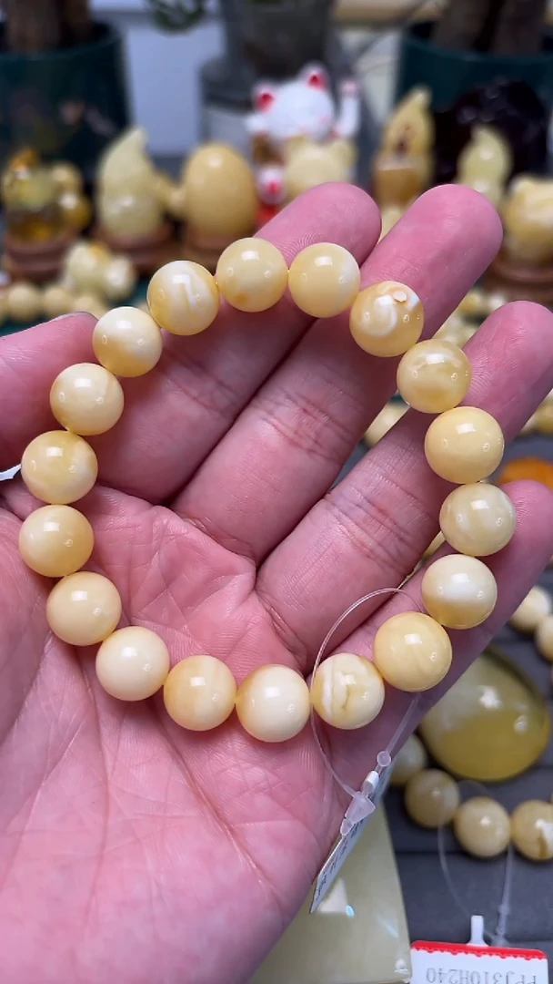 手串蜜蜡未镶嵌p55俄料浓蜡妖孽单圈 14.19克 11mm