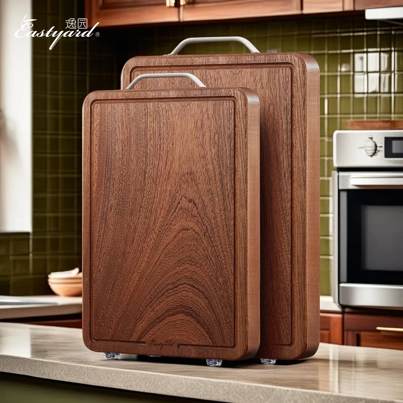 【逸园】进口乌檀木整木砧板抗菌家用中式加厚菜板大号特大号