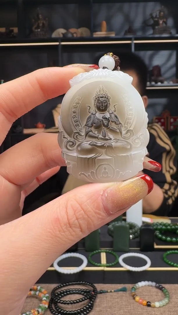 【闪购商品】和田玉1未镶嵌金山观音挂件