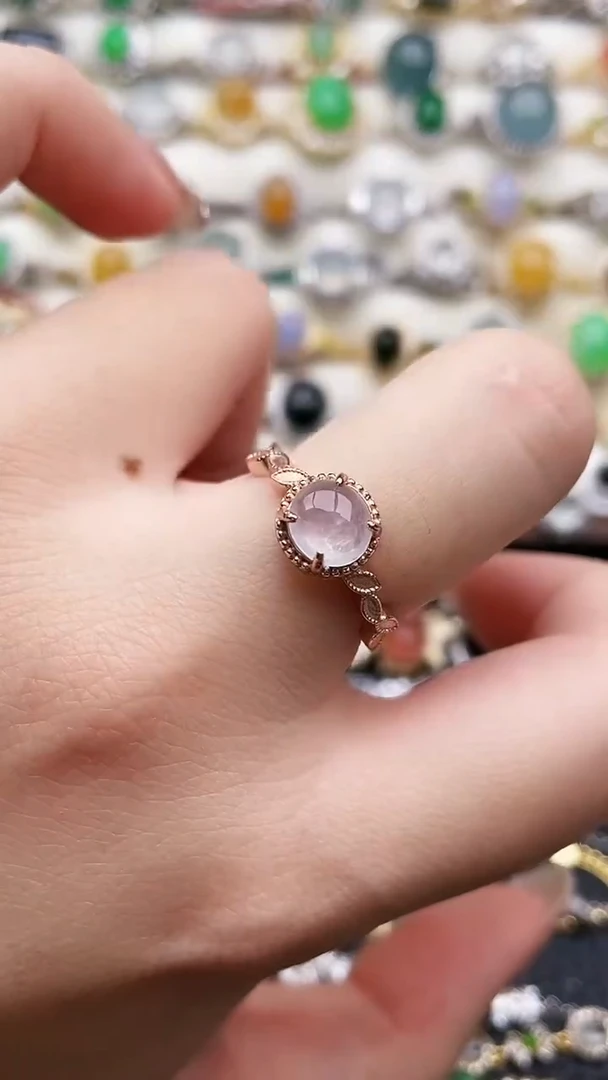 银S925镶嵌戒指翡翠5