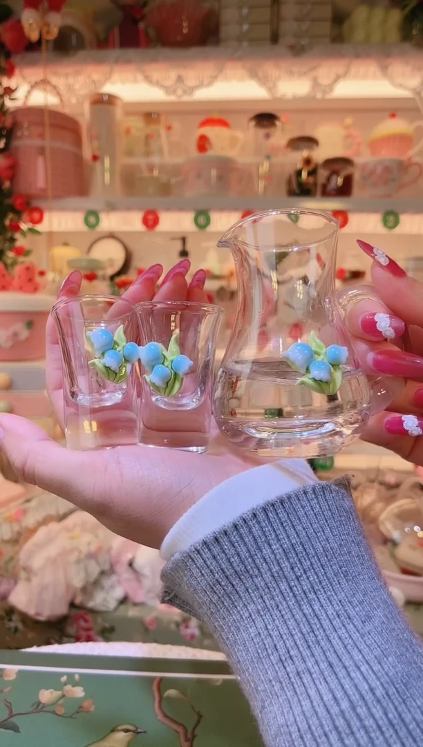 铃兰花酒具套装——手工制作品质好！