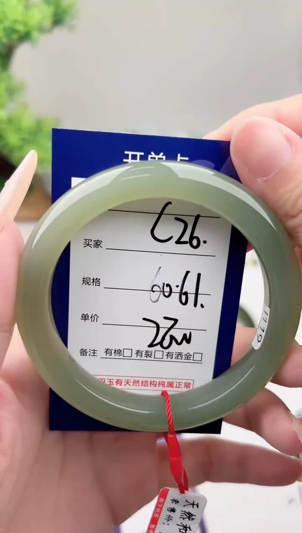 未镶嵌手镯和田玉微色差C26