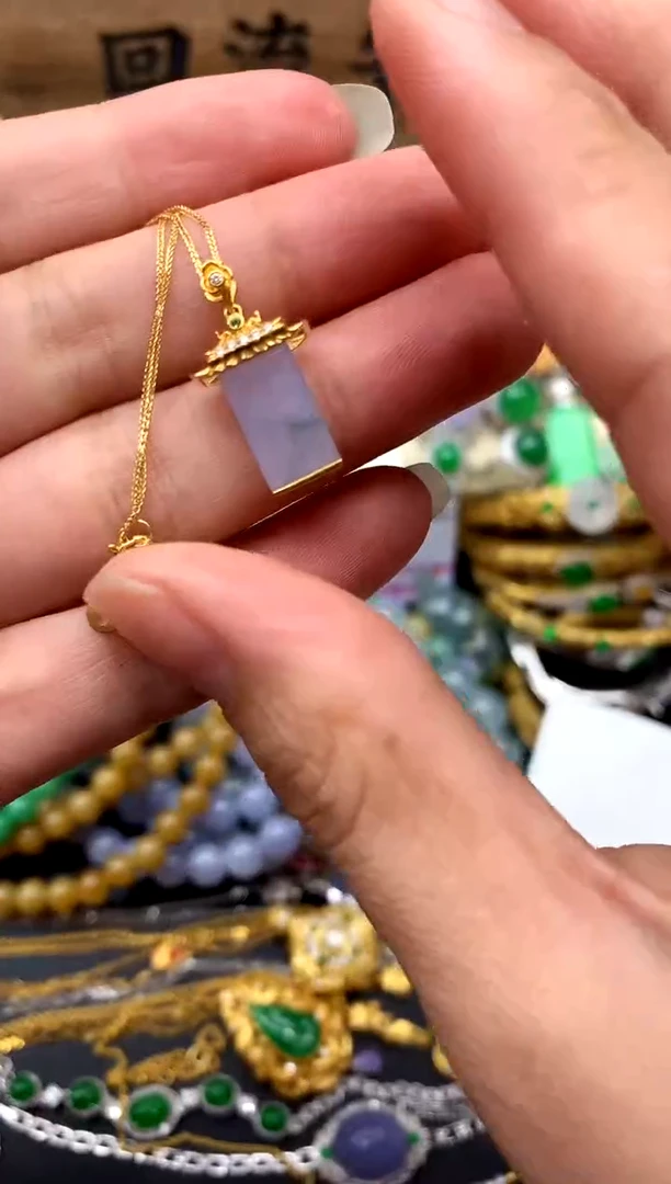 【闪购商品】翡翠颈饰18K金镶嵌401-中国好珍宝