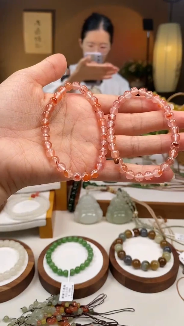 未镶嵌手链南红玛瑙卡6+冰飘花南红手串多样性发一无证书