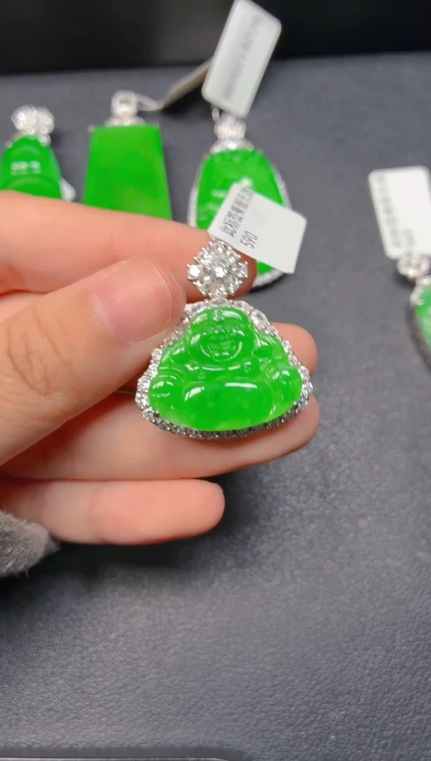 颈饰银S925镶嵌翡翠1