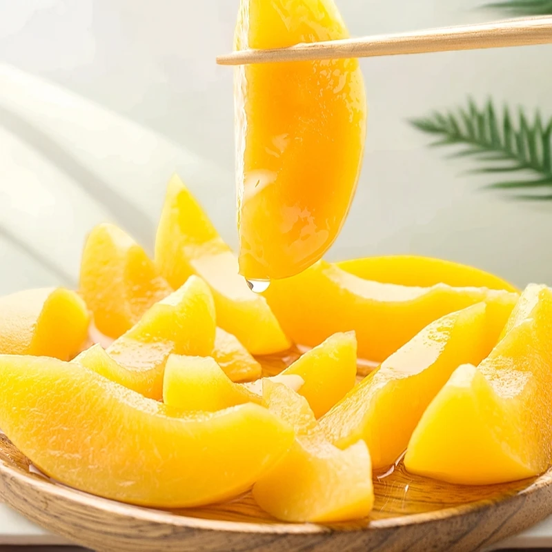 6罐【0蔗糖】黄桃罐头0防腐0香精0色素汤汁清凉口感爽休闲馋嘴零食