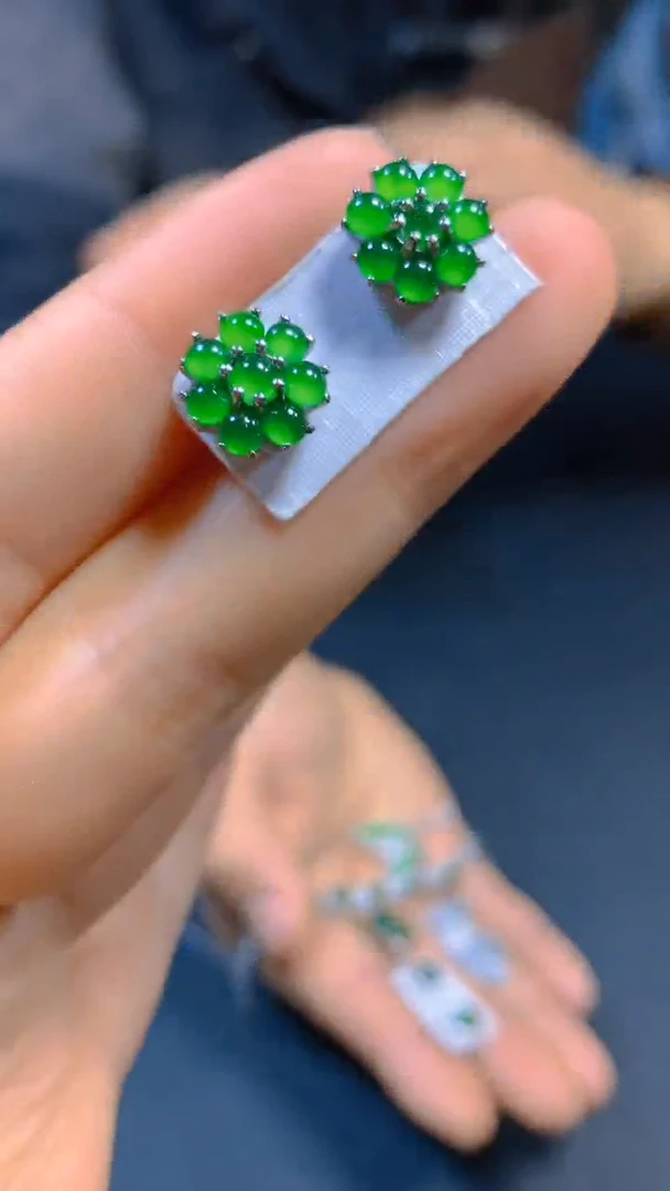 【闪购商品】翡翠耳饰未镶嵌0095537371多样性发一