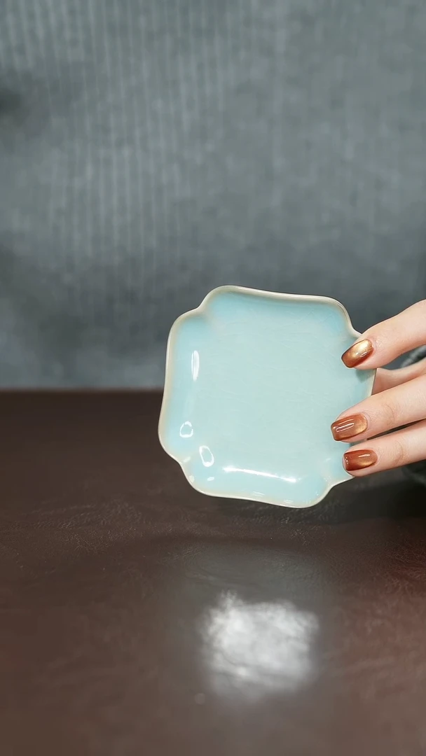 摆件瓷汝宋汝瓷原矿釉 杯垫