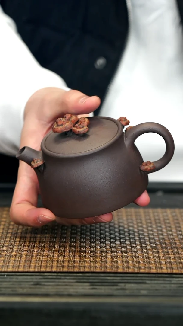 【闪购商品】紫砂茶壶21灵芝井栏 甲子泥