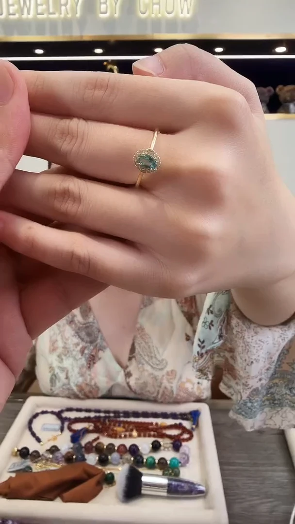 银S925镶嵌戒指祖母绿09