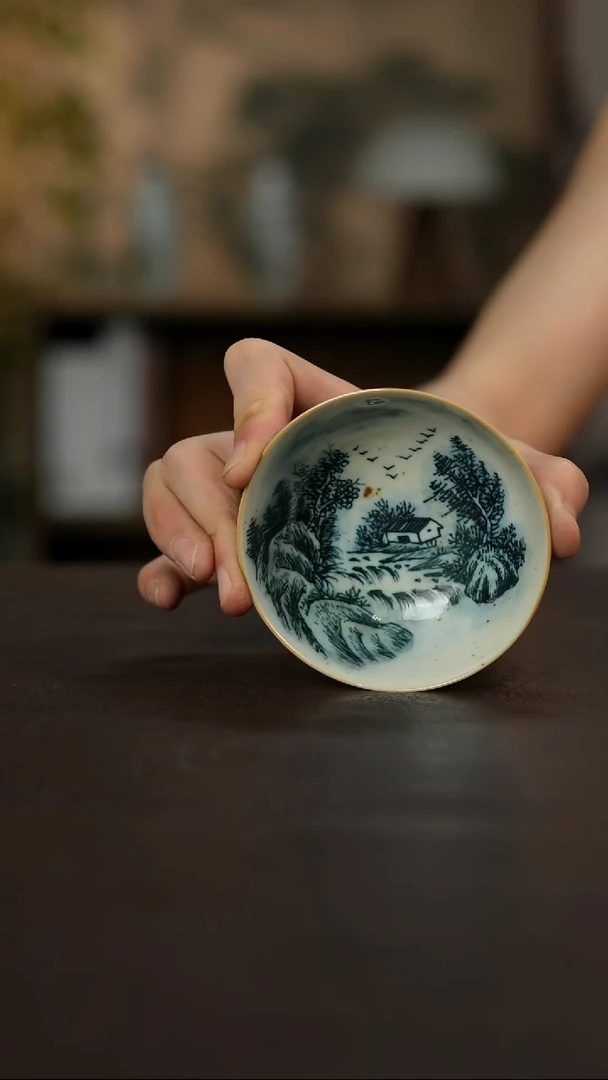 杯景德镇陶瓷杯碗柴烧多人