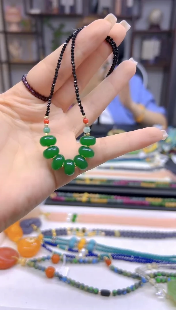 翡翠未镶嵌颈饰DIY款X365