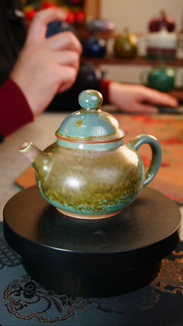 【闪购商品】瓷片452  森系炉钧容天壶