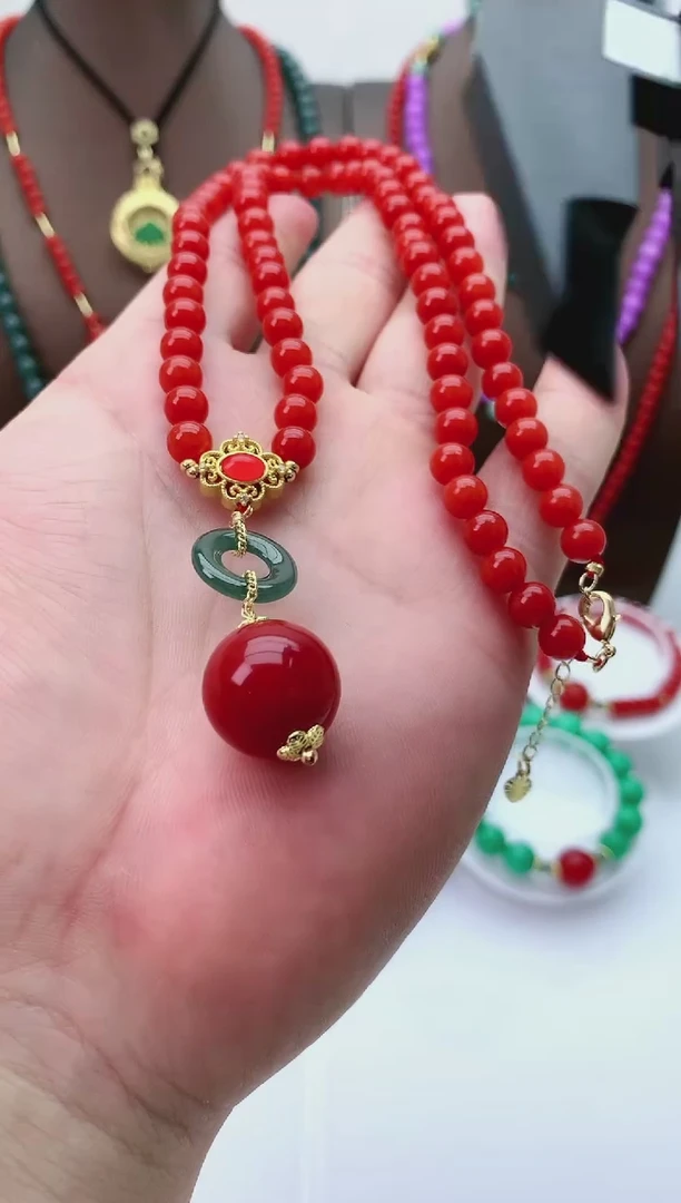 【闪购商品】翡翠颈饰14K金镶嵌D198项链