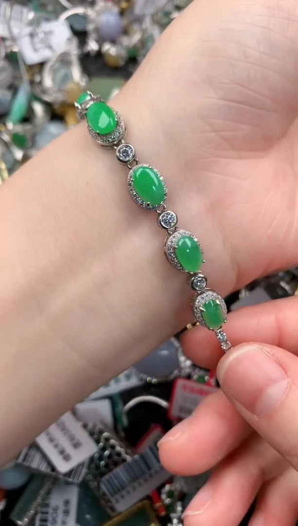 银S925镶嵌戒指翡翠777---6