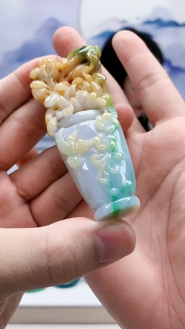 未镶嵌定制翡翠4852bb-毛货挂件24