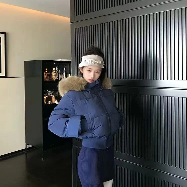 大毛领连帽可拆卸！千金风加厚棉服收腰显瘦加厚保暖短款棉服外套