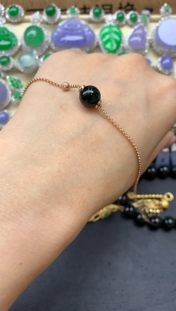 【闪购商品】翡翠手串18K金镶嵌250-中国好珍宝