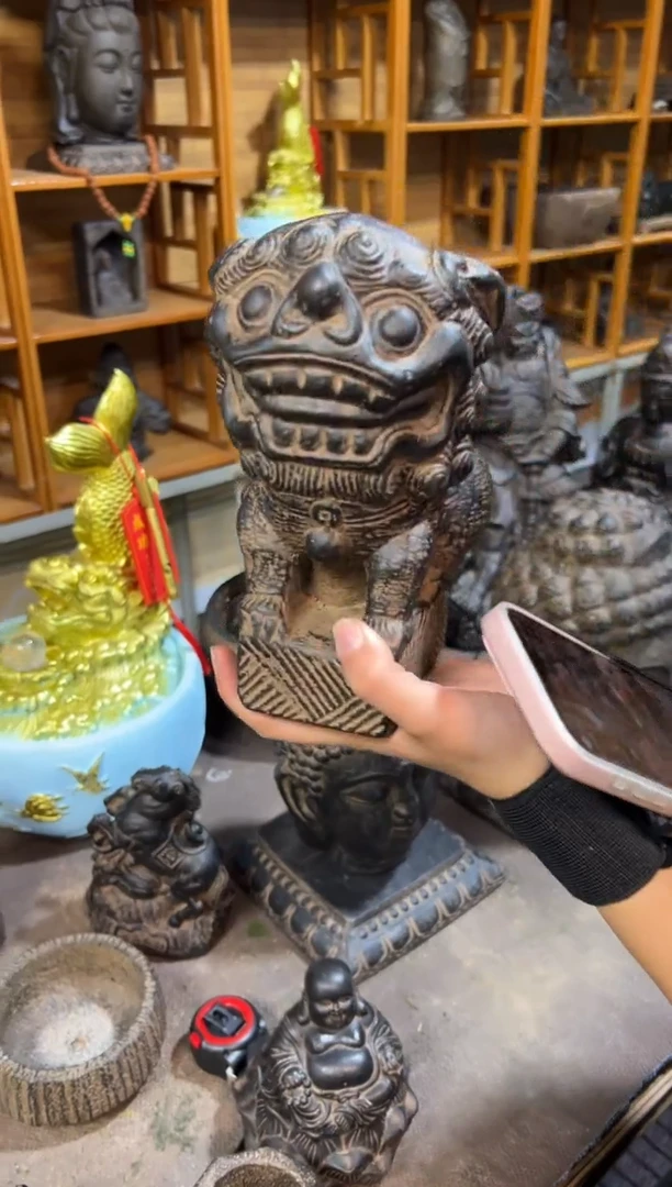 陶土【火山泥】案头狮